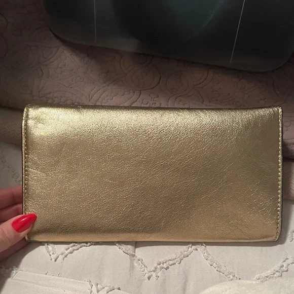 Michael Kors Metallic Gold Clutch - Picture 3 of 9